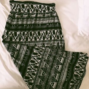Long black and white skirt!